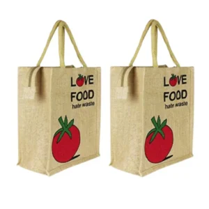 Asbah Jute Lunch Tiffin Hand Bag - Eco-Friendly, Reusable Hand Bag Multipurpose Bag  (Tan, 15 L)