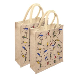 GECHAIN JUTE BAG COMBO Multipurpose Bag  (Yellow, 12 inch)
